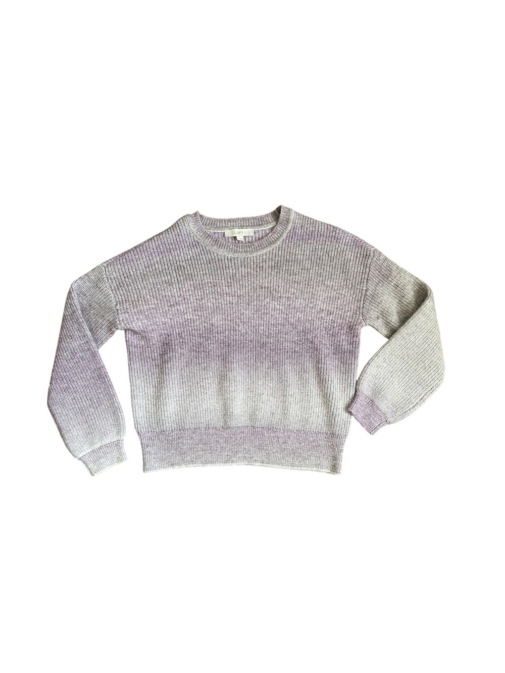 LOFT Ribbed Crew Neck Sweater